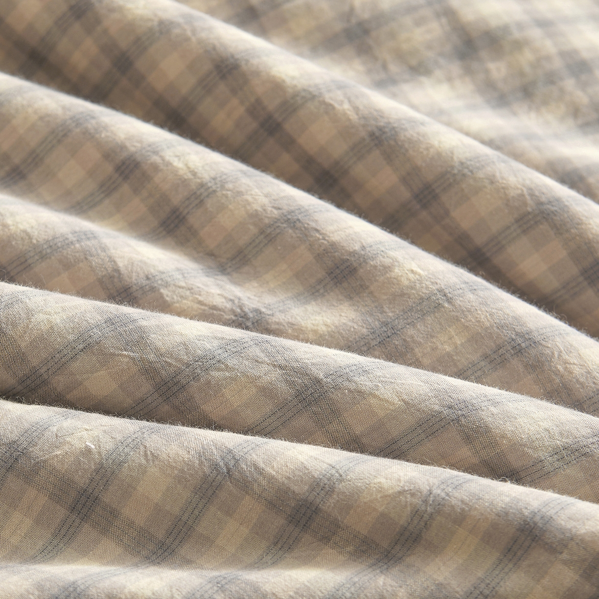 91家纺网 家纺一手货源 找家纺 金喜 2026新款A类全棉色织水洗棉夏被夏凉被 焕花灰