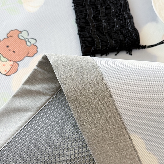 91家纺网 家纺一手货源 找家纺 懒猫家纺 2026新款高精密冰丝抗菌防螨床席床笠凉席 花间小熊床笠