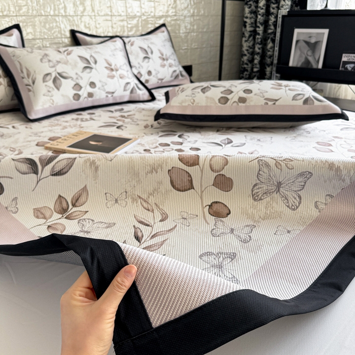 91家纺网 家纺一手货源 找家纺 （总）懒猫家纺 2026新款800D数码印花大版冰藤凉席