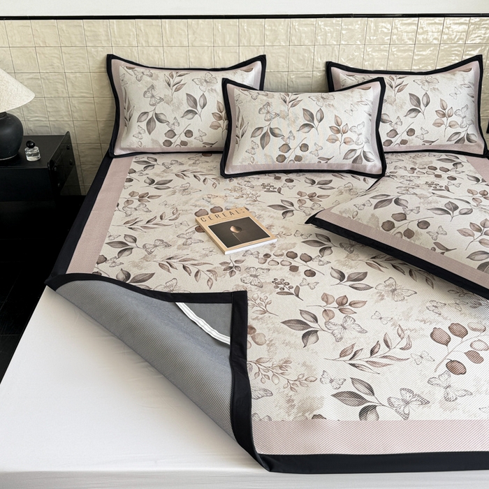 91家纺网 家纺一手货源 找家纺 （总）懒猫家纺 2026新款800D数码印花大版冰藤凉席