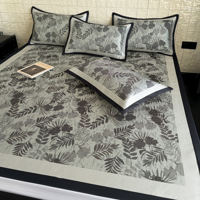 91家纺网 家纺一手货源 找家纺 懒猫家纺 2026新款800D数码印花大版冰藤凉席 梅琳娜