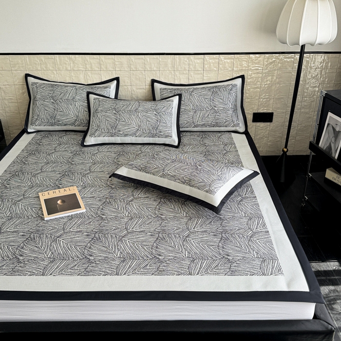 91家纺网 家纺一手货源 找家纺 懒猫家纺 2026新款800D数码印花大版冰藤凉席 莫莉斯