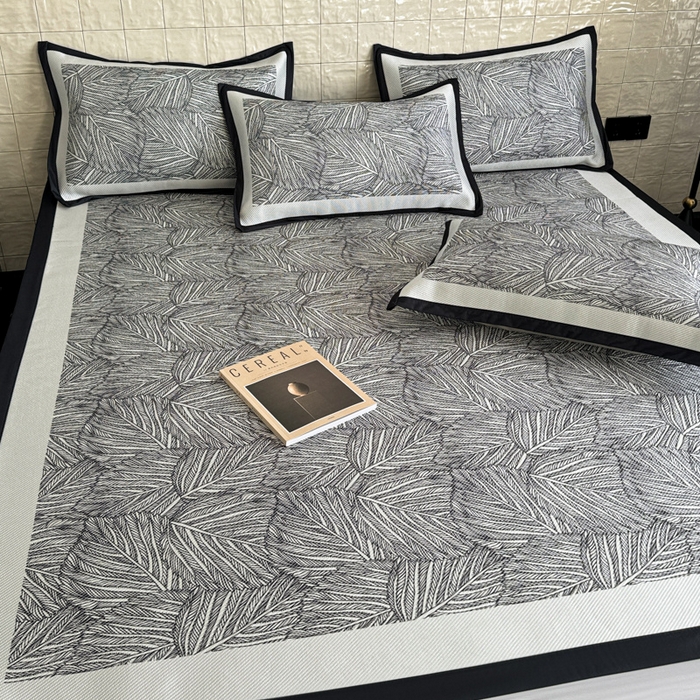 91家纺网 家纺一手货源 找家纺 懒猫家纺 2026新款800D数码印花大版冰藤凉席 莫莉斯