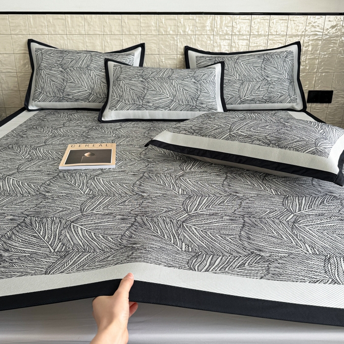 91家纺网 家纺一手货源 找家纺 懒猫家纺 2026新款800D数码印花大版冰藤凉席 莫莉斯