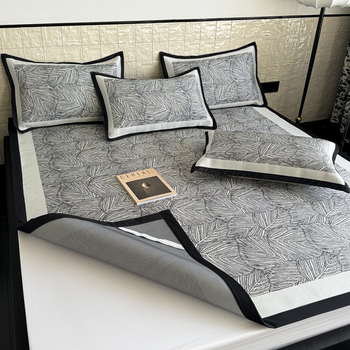 91家纺网 家纺一手货源 找家纺 懒猫家纺 2026新款800D数码印花大版冰藤凉席 莫莉斯