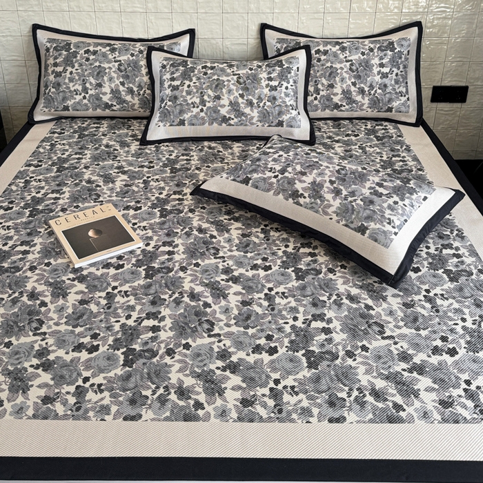 91家纺网 家纺一手货源 找家纺 懒猫家纺 2026新款800D数码印花大版冰藤凉席 奈洛拉