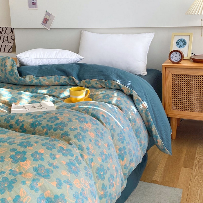 91家纺网 家纺一手货源 找家纺 春皖家纺 2026新款全棉纯棉拉链款双层纱被套单被套被套单件 百灵斯顿