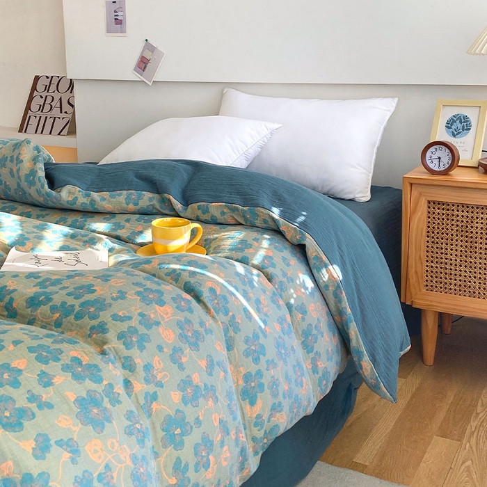 91家纺网 家纺一手货源 找家纺 春皖家纺 2026新款全棉纯棉拉链款双层纱被套单被套被套单件 百灵斯顿