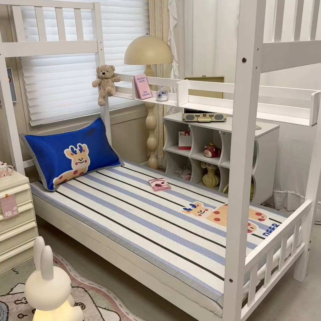 91家纺网 家纺一手货源 找家纺 （总）懒猫家纺 2026新款600D数码印花大版学生宿舍冰藤凉席