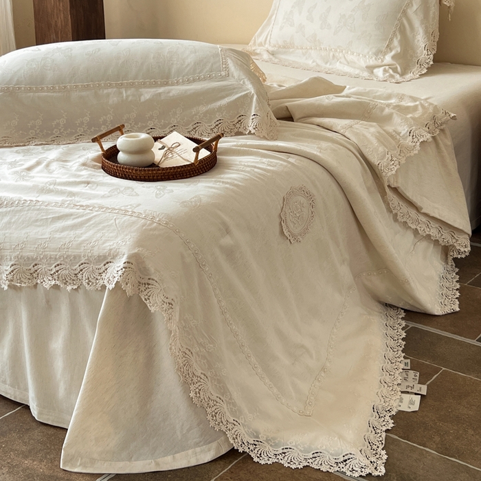 91家纺网 家纺一手货源 找家纺 （总）桂雅居 2026新款梦幻洛可可竹麻提花夏被