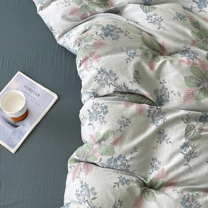 91家纺网 家纺一手货源 找家纺 春皖家纺 2026新款全棉纯棉拉链款双层纱被套单被套被套单件 绮帐-粉