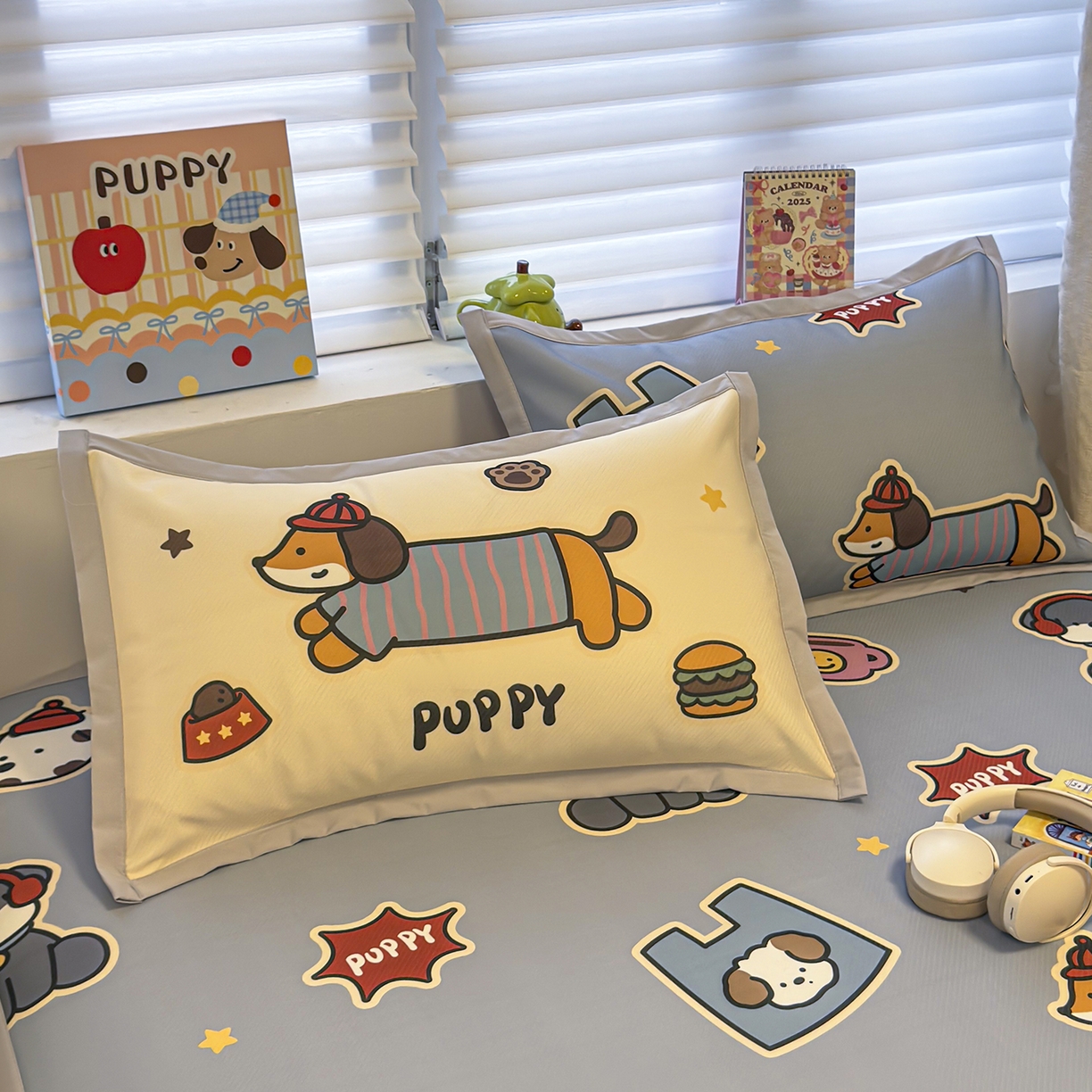 91家纺网 家纺一手货源 找家纺 （总）懒猫家纺 2026新款卡通冰丝印花枕套