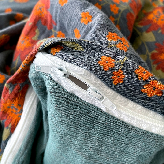 91家纺网 家纺一手货源 找家纺 春皖家纺 2026新款全棉纯棉拉链款双层纱被套单被套被套单件 月临