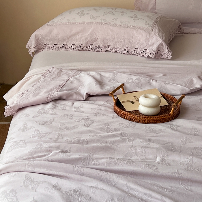 91家纺网 家纺一手货源 找家纺 桂雅居 2026新款梦幻洛可可竹麻提花夏被 素瑾-紫