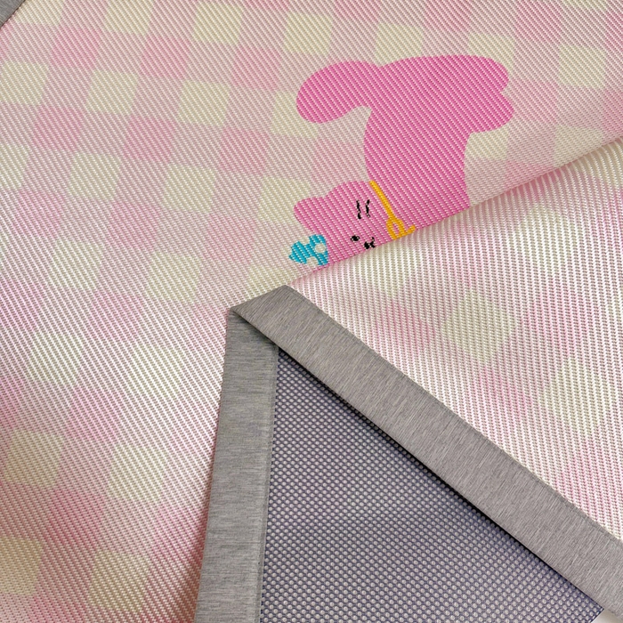 91家纺网 家纺一手货源 找家纺 懒猫家纺 2026新款600D数码印花大版学生宿舍冰藤凉席 早安猫咪