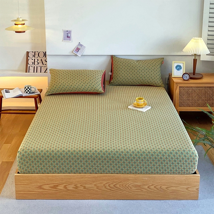 91家纺网 家纺一手货源 找家纺 （总）春皖家纺 2026新款全棉纯棉拉链款双层纱床笠单床笠床笠单件