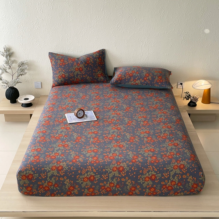 91家纺网 家纺一手货源 找家纺 （总）春皖家纺 2026新款全棉纯棉拉链款双层纱床笠单床笠床笠单件