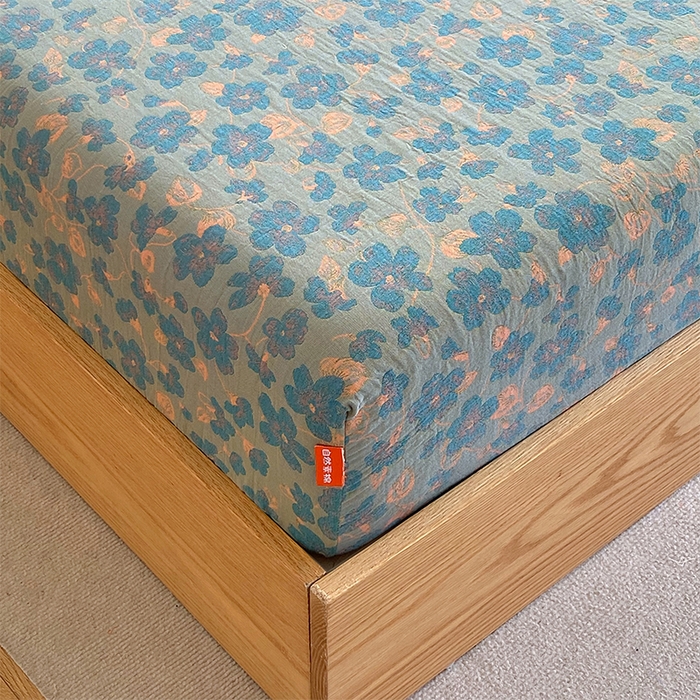 91家纺网 家纺一手货源 找家纺 春皖家纺 2026新款全棉纯棉拉链款双层纱床笠单床笠床笠单件 百灵斯顿