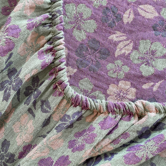 91家纺网 家纺一手货源 找家纺 春皖家纺 2026新款全棉纯棉拉链款双层纱床笠单床笠床笠单件 春光灿烂