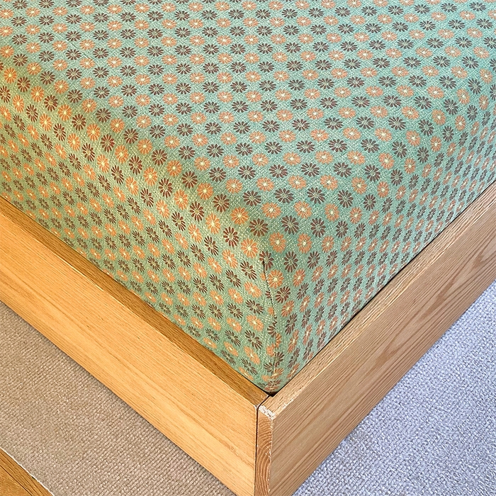 91家纺网 家纺一手货源 找家纺 春皖家纺 2026新款全棉纯棉拉链款双层纱床笠单床笠床笠单件 夏洛克绿