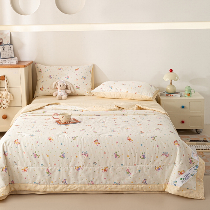 91家纺网 家纺一手货源 找家纺 （总）红日子纺织品 2026新款全棉印花夏被夏凉被空调被