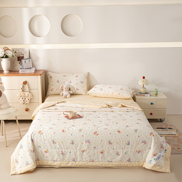 91家纺网 家纺一手货源 找家纺 （总）红日子纺织品 2026新款全棉印花夏被夏凉被空调被