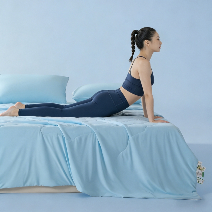 91家纺网 家纺一手货源 找家纺 （总）鑫琪莱家纺 2026新款锦氨凉感Yoga系列夏被