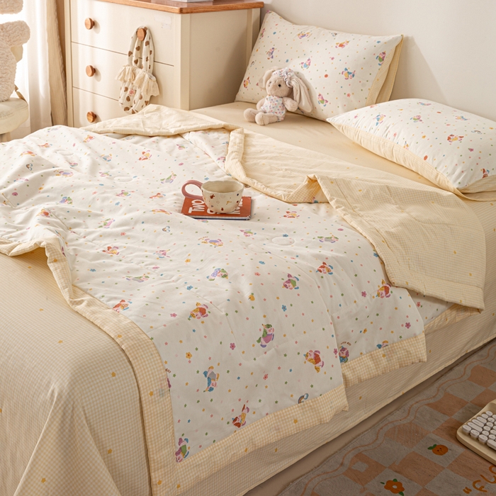 91家纺网 家纺一手货源 找家纺 （总）红日子纺织品 2026新款全棉印花夏被夏凉被空调被