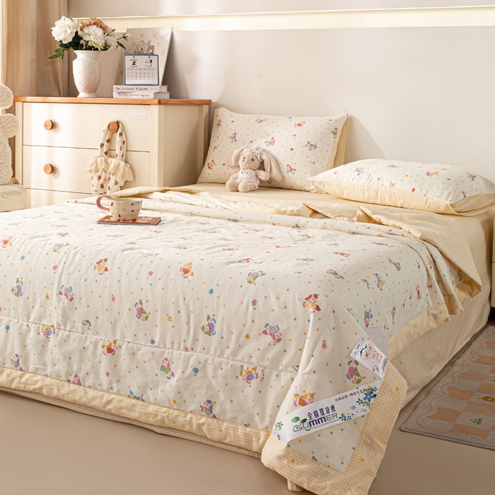 91家纺网 家纺一手货源 找家纺 （总）红日子纺织品 2026新款全棉印花夏被夏凉被空调被