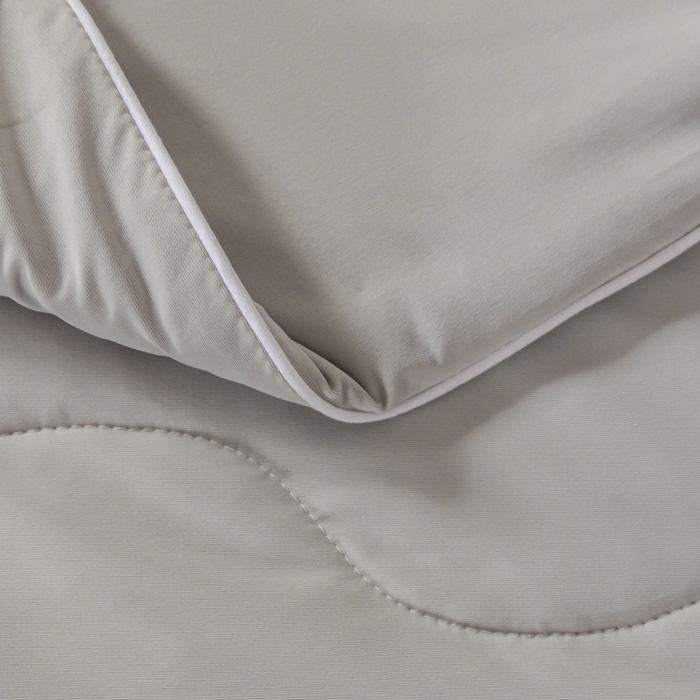 91家纺网 家纺一手货源 找家纺 鑫琪莱家纺 2026新款锦氨凉感Yoga系列夏被 绅士灰