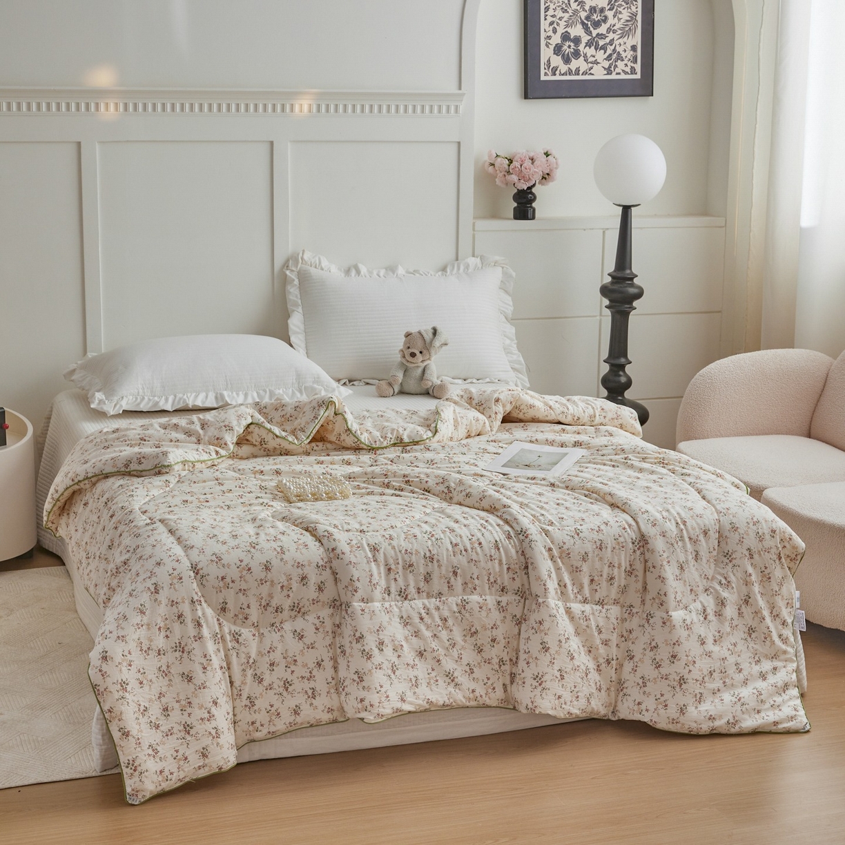 91家纺网 家纺一手货源 找家纺 （总）尊妙被业 2026新款小奶芙大豆夏被夏凉被空调被