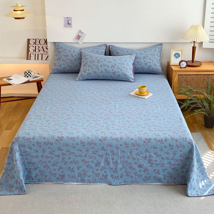 91家纺网 家纺一手货源 找家纺 （总）春皖家纺 2026新款全棉纯棉拉链款双层纱床单单床单床单单件