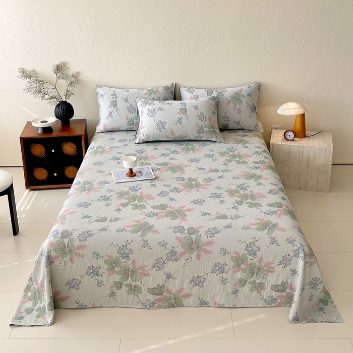 91家纺网 家纺一手货源 找家纺 （总）春皖家纺 2026新款全棉纯棉拉链款双层纱床单单床单床单单件