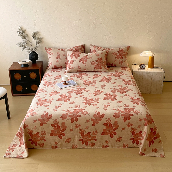 91家纺网 家纺一手货源 找家纺 （总）春皖家纺 2026新款全棉纯棉拉链款双层纱床单单床单床单单件