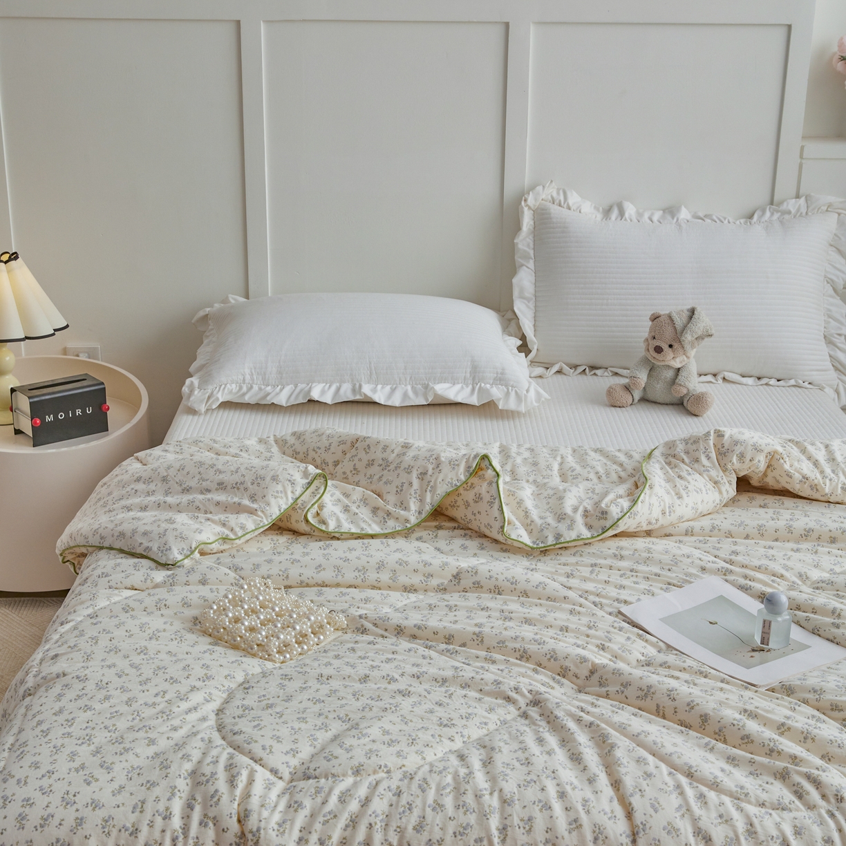 91家纺网 家纺一手货源 找家纺 尊妙被业 2026新款小奶芙大豆夏被夏凉被空调被 春日浮光