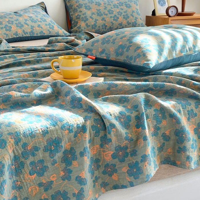 91家纺网 家纺一手货源 找家纺 春皖家纺 2026新款全棉纯棉拉链款双层纱床单单床单床单单件 百灵斯顿