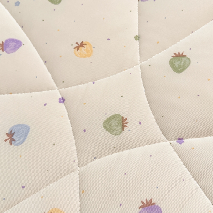 91家纺网 家纺一手货源 找家纺 鑫琪莱家纺 2026新款印花冰皮软心凉凉被夏被 彩莓物语-白