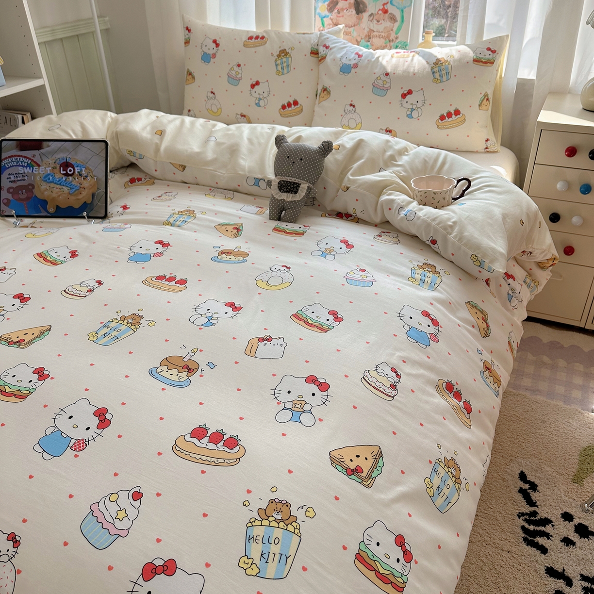 91家纺网 家纺一手货源 找家纺 （总）六巷胡同 2026新款40支全棉13070INS卡通单品被套