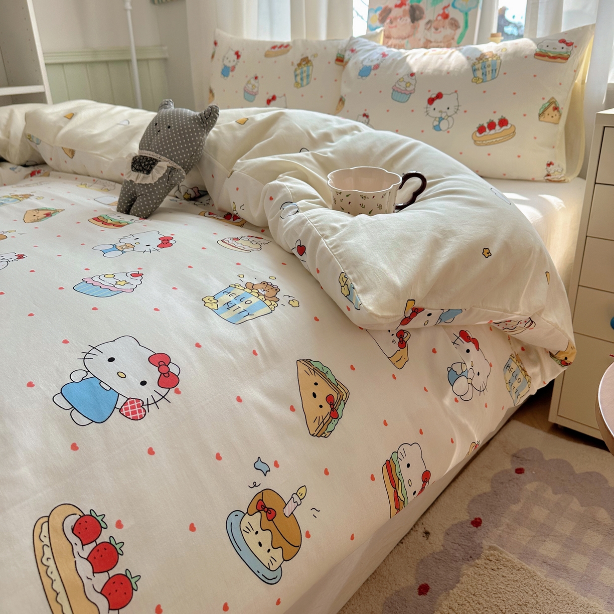 91家纺网 家纺一手货源 找家纺 （总）六巷胡同 2026新款40支全棉13070INS卡通单品被套