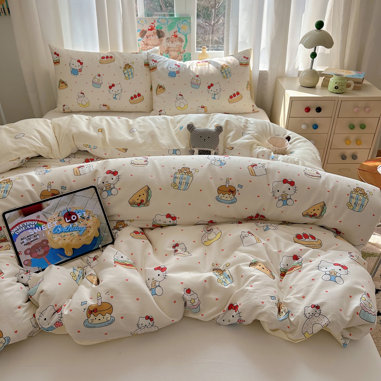 91家纺网 家纺一手货源 找家纺 （总）六巷胡同 2026新款40支全棉13070INS卡通单品被套