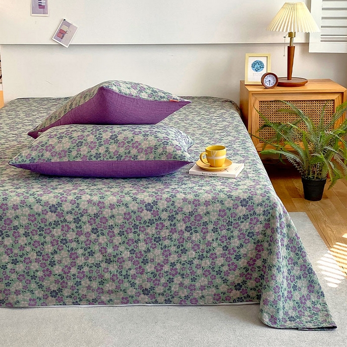 91家纺网 家纺一手货源 找家纺 春皖家纺 2026新款全棉纯棉拉链款双层纱床单单床单床单单件 春光灿烂