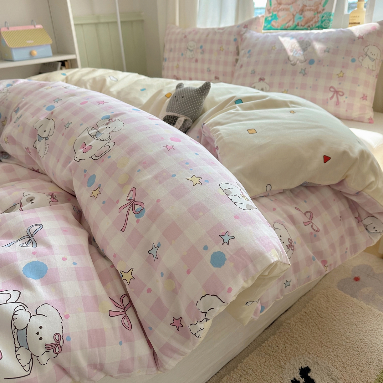 91家纺网 家纺一手货源 找家纺 （总）六巷胡同 2026新款40支全棉13070INS卡通单品被套