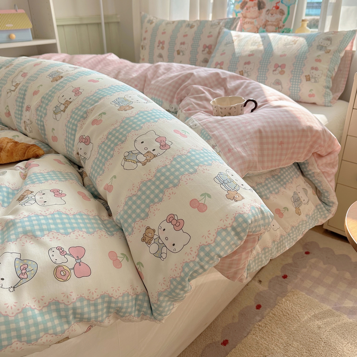 91家纺网 家纺一手货源 找家纺 （总）六巷胡同 2026新款40支全棉13070INS卡通单品被套