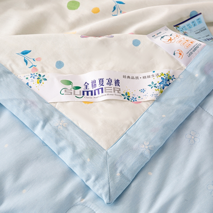 91家纺网 家纺一手货源 找家纺 红日子纺织品 2026新款全棉印花夏被夏凉被空调被 蝶舞