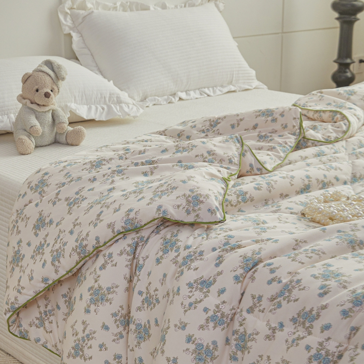 91家纺网 家纺一手货源 找家纺 尊妙被业 2026新款小奶芙大豆夏被夏凉被空调被 花屿间