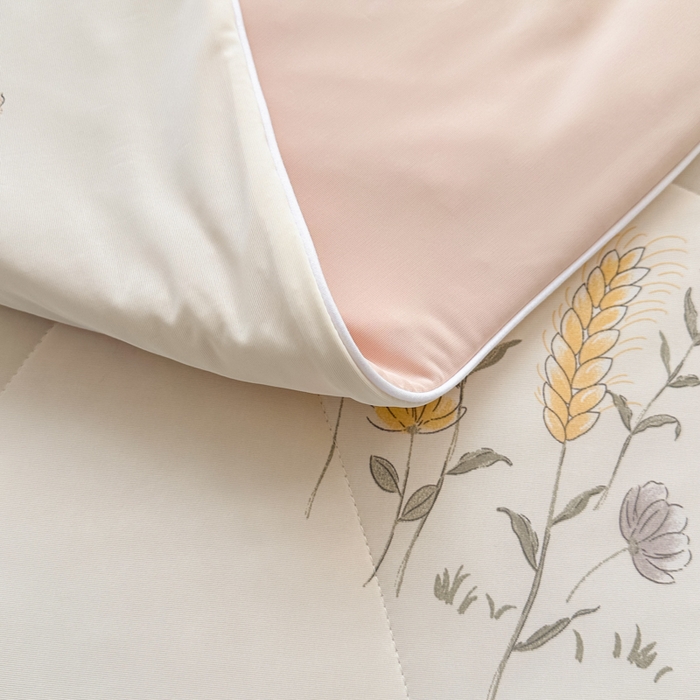 91家纺网 家纺一手货源 找家纺 鑫琪莱家纺 2026新款印花冰皮软心凉凉被夏被 风吹麦浪