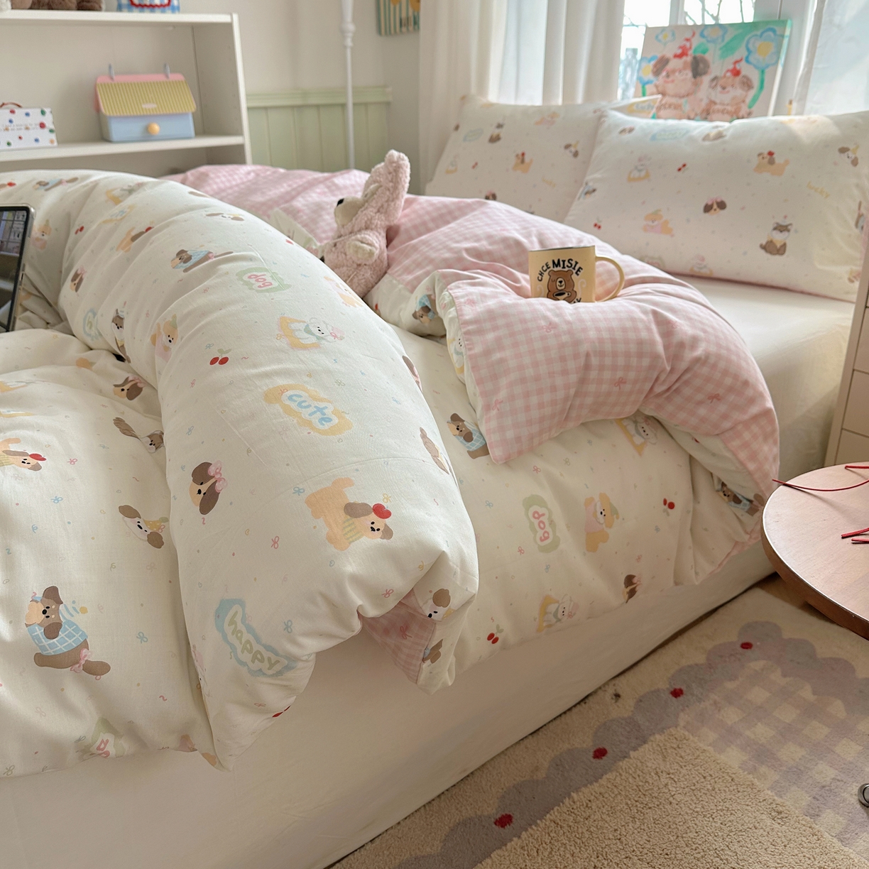 91家纺网 家纺一手货源 找家纺 （总）六巷胡同 2026新款40支全棉13070INS卡通单品被套