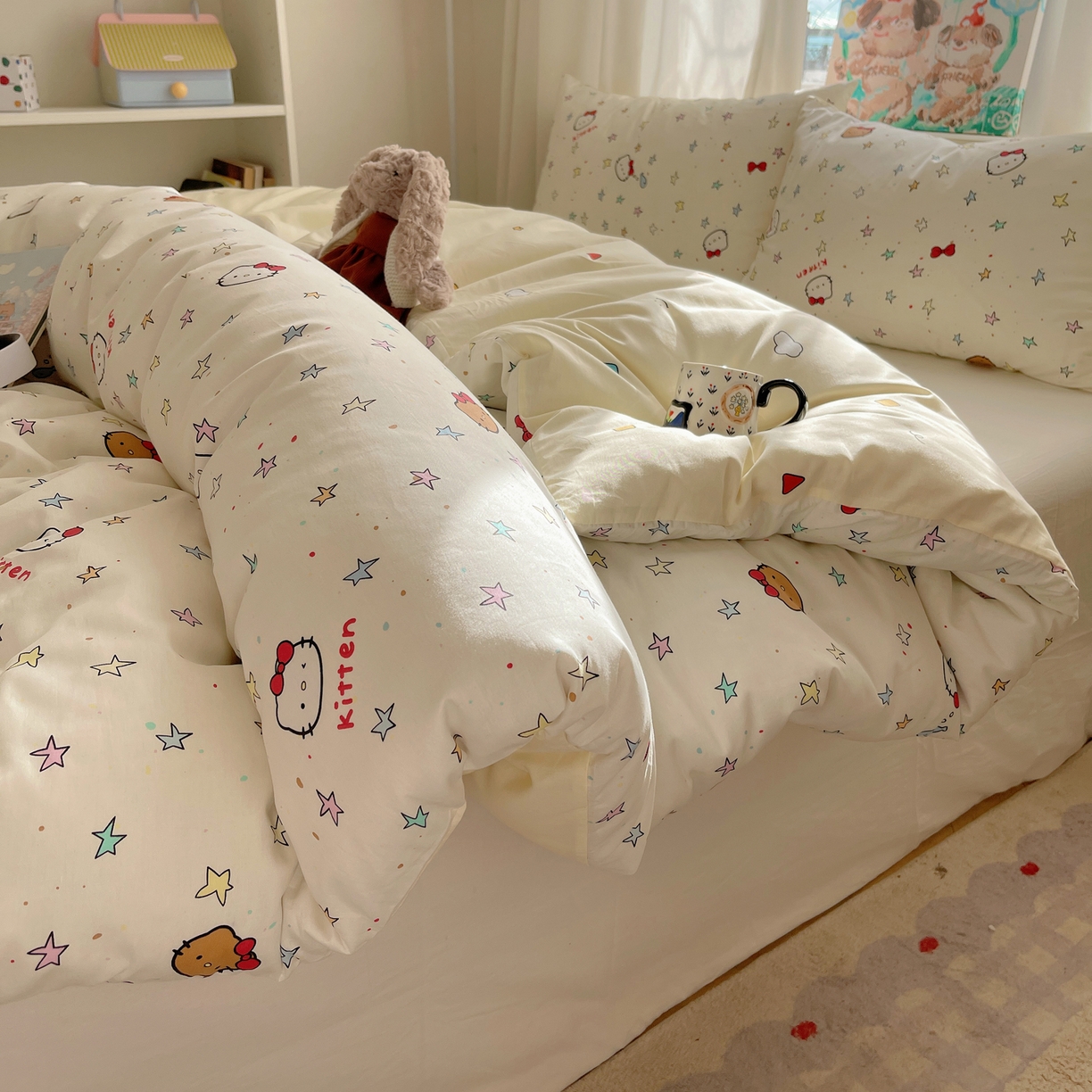 91家纺网 家纺一手货源 找家纺 （总）六巷胡同 2026新款40支全棉13070INS卡通单品被套