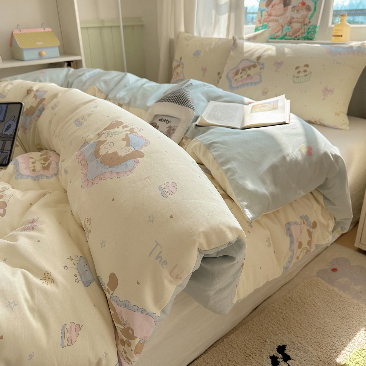 91家纺网 家纺一手货源 找家纺 （总）六巷胡同 2026新款40支全棉13070INS卡通单品被套