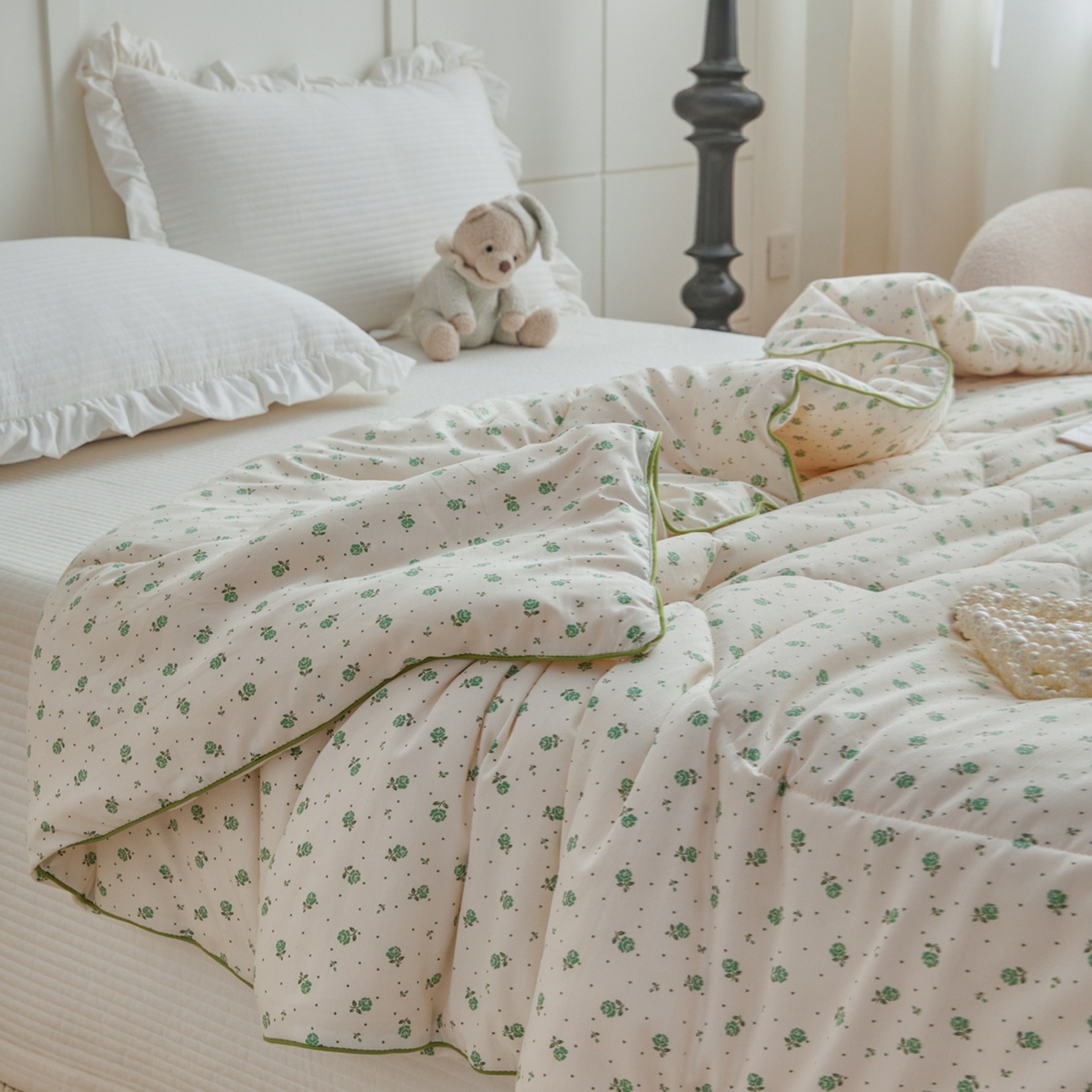 91家纺网 家纺一手货源 找家纺 尊妙被业 2026新款小奶芙大豆夏被夏凉被空调被 曼塔玫瑰